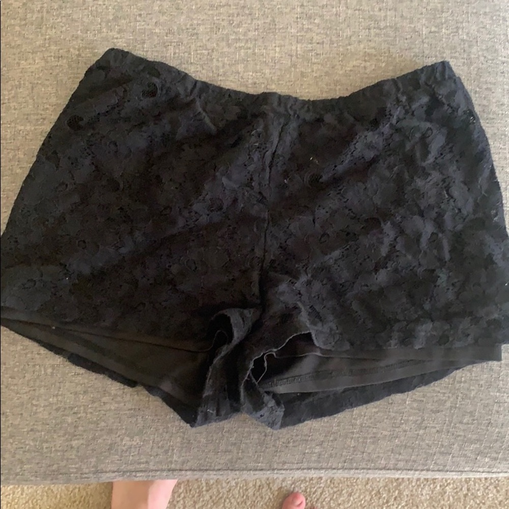 Lace black shorts